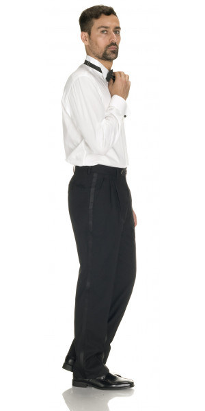 Trousers With Satin Side Bands