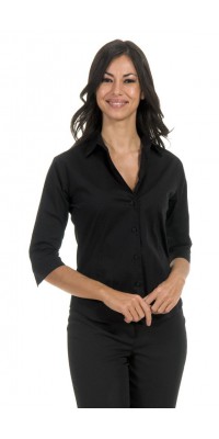 Women's Close-Fitting Black Shirt