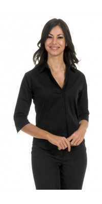 Camicia Aderente Donna Nera