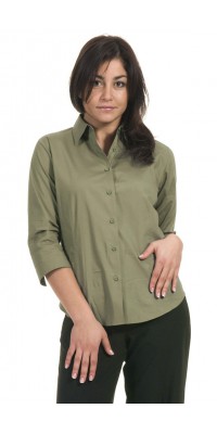 Camicia Aderente Donna Verde