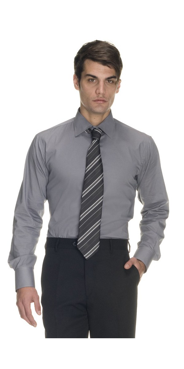Men's Close-Fitting London Grey Shirt - corbaraweb