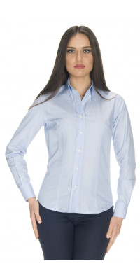 Amber Button Down Sky-Blue Shirt