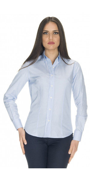 Amber Button Down Sky-Blue Shirt