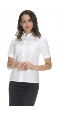 Cristal Short-Sleeved White Shirt
