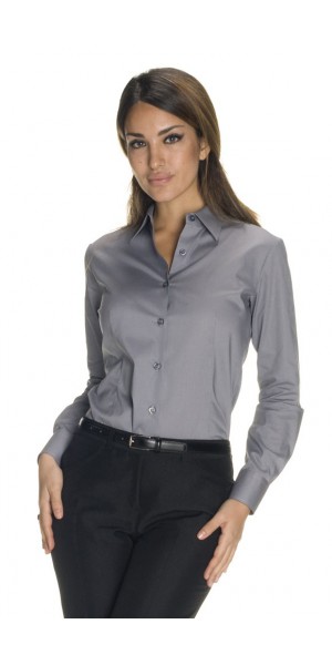 Camicia Donna Aderente M/L Grigio Londra - corbaraweb