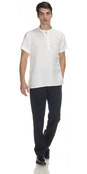 Bali Men's White Linen Shirt