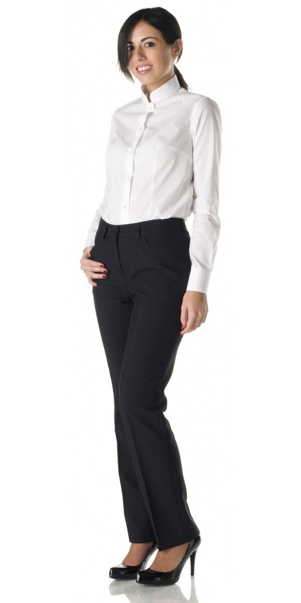 Camicia donna collo coreana - Donne - Camicie - BASIC - SERVICE GASTRO -  Abbigliamento professionale classico - Donne - Country abbigliamento hotel  - abbigliamento tirolese - Dirndl