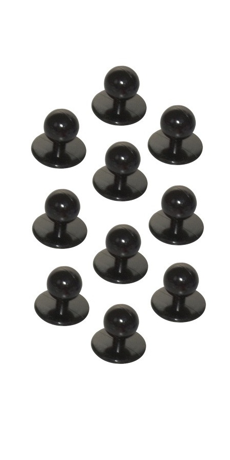 Bottoni estraibili Nero