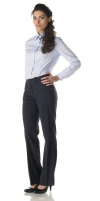 Roberta Blue Pinstriped Trousers