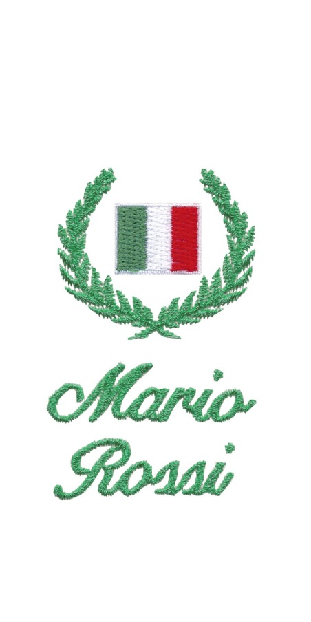 Ricamo Alloro e Nominativo