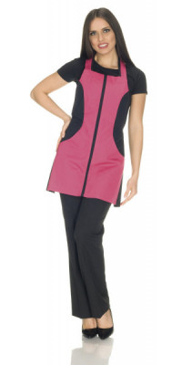 Valenza Fuchsia/Black Apron