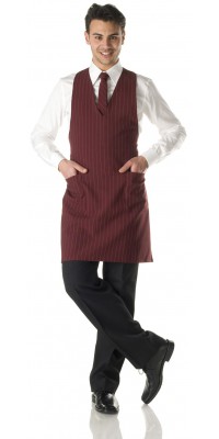 Sassari Burgundy Pinstriped Apron