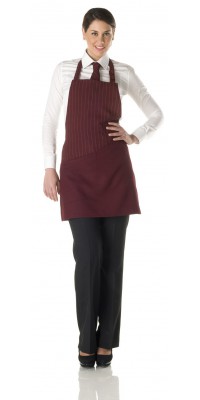 Parma Burgundy Pinstriped Apron