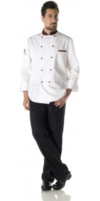 Opera Chefs' White/Burgundy Jacket