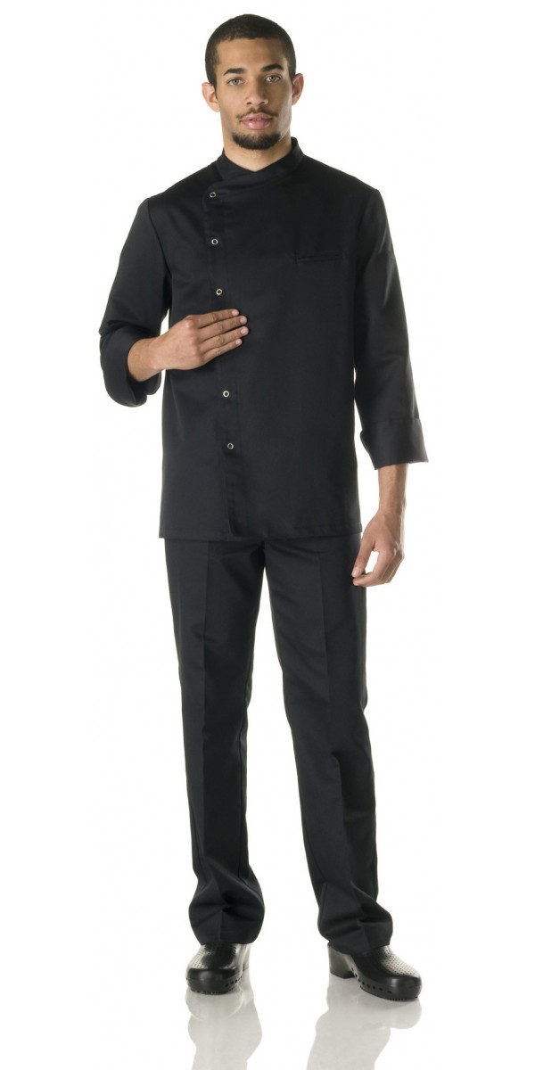 Banquet Hospitality Jacket Simon Jersey Black Size Large Waiter Chef Uniform