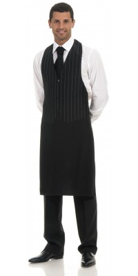 Cortina Black Pinstriped Apron