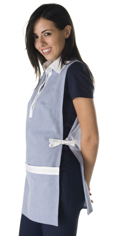 Europa Blue Striped Apron