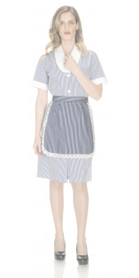 Positano Blue Striped Small Apron