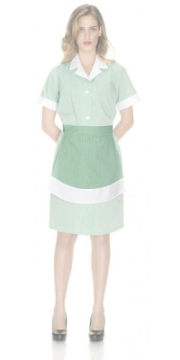 Ascea Green Striped Small Apron