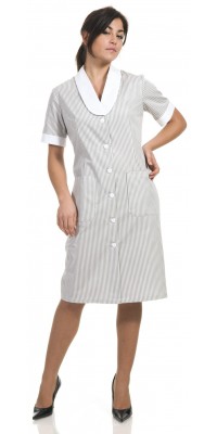 Simona Grey Striped Dress