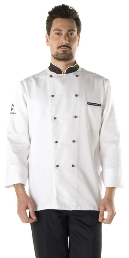 Giacca Chef Opera Bianco Marrone
