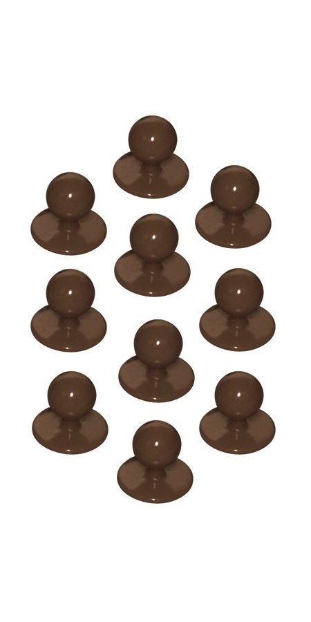 Bottoni estraibili Marrone