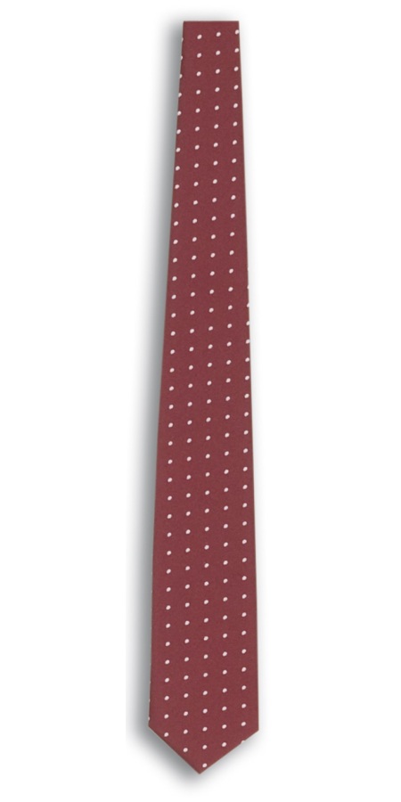 Burgundy Polka-Dot Tie