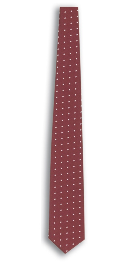 Burgundy Polka-Dot Tie