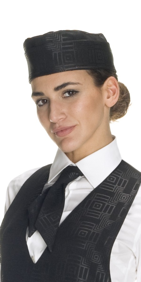 Agnese Onyx Pillbox Hat