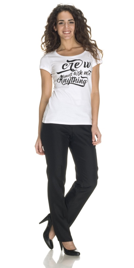 T-Shirt Donna Crew Bianco