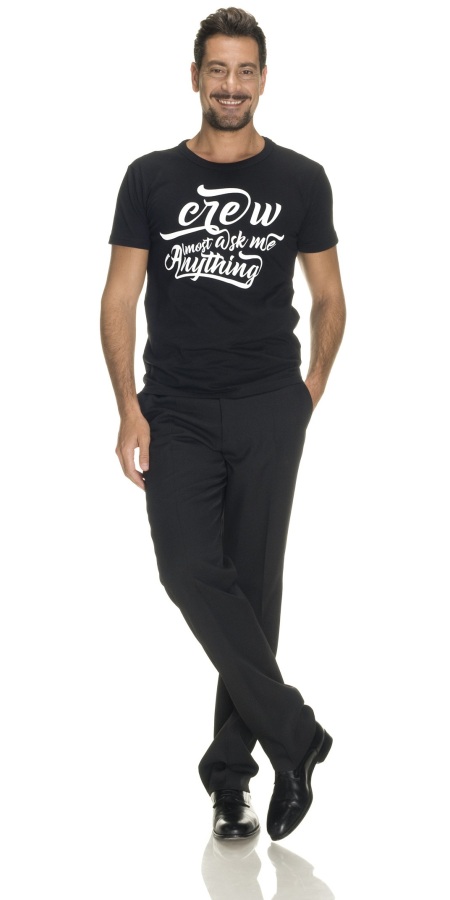 T-Shirt Uomo Crew Nero