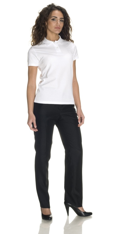 Women's White Polo Shirt - 6 Pieces