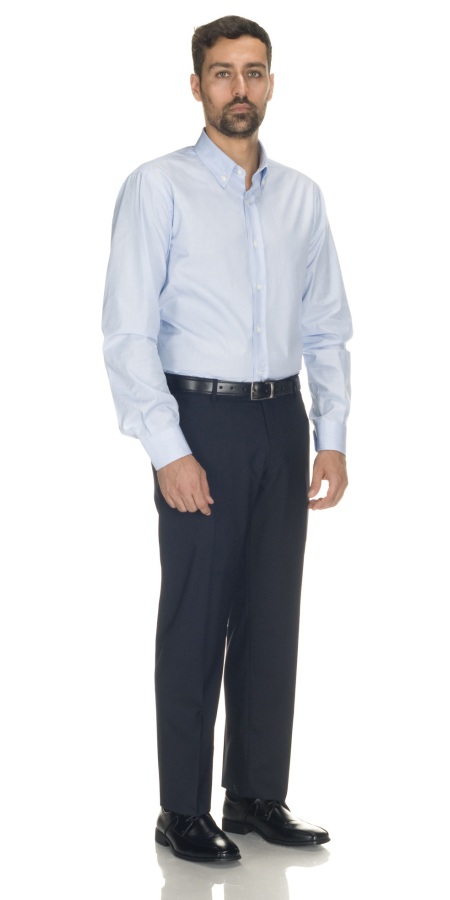 Camicia Alan Button Down Celeste