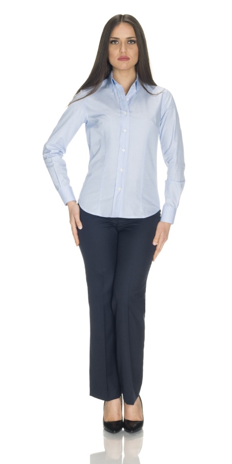 Amber Button Down Sky-Blue Shirt