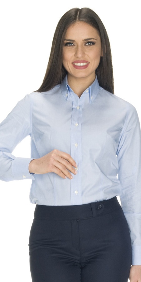 Amber Button Down Sky-Blue Shirt