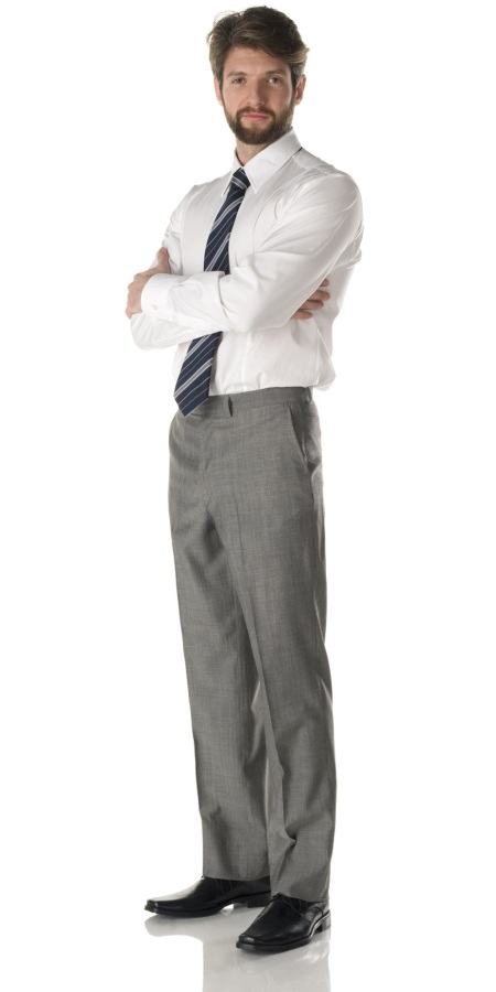 Hotel wear: Men's Bay grey trousers 