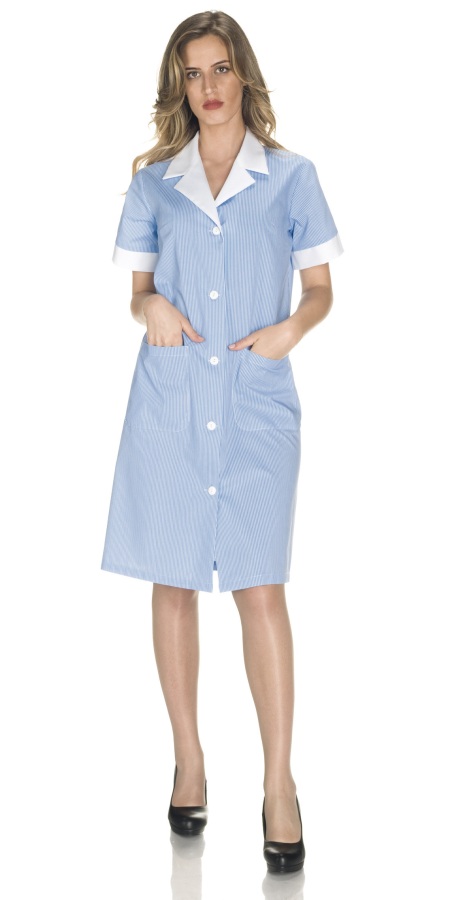 Silvana Sky-Blue Striped Coat