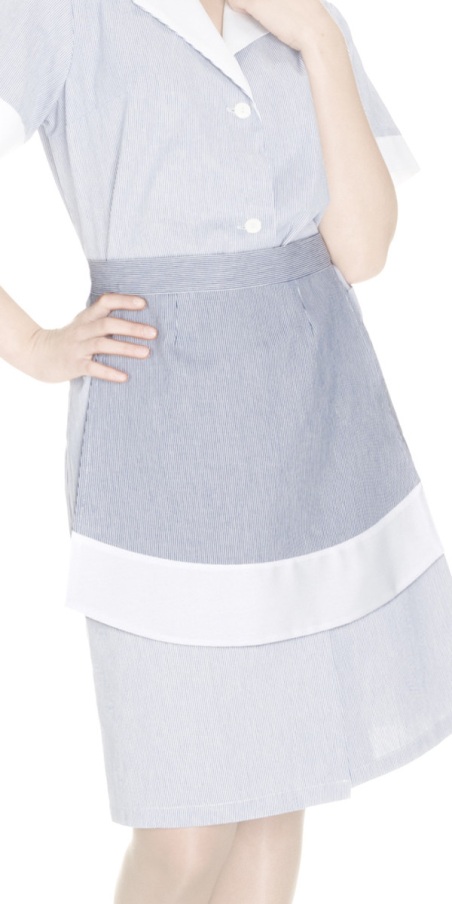 Ascea Blue Striped Small Apron