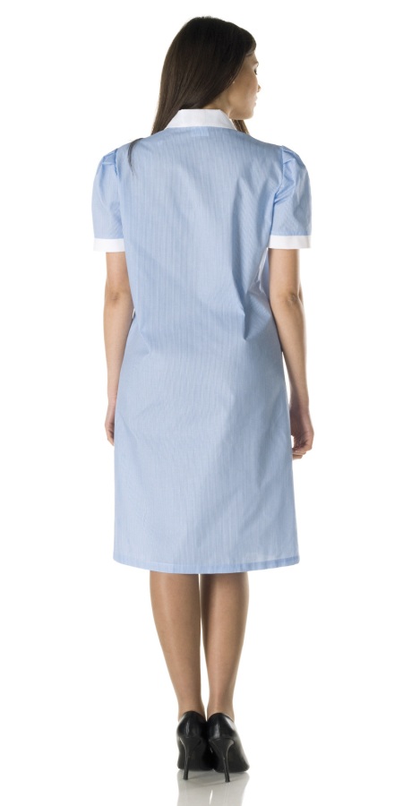 Sonia Sky-Blue Striped Coat