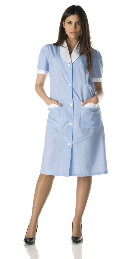 Sonia Sky-Blue Striped Coat