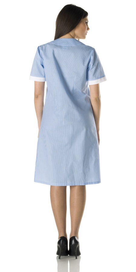 Vanda Sky-Blue Striped Coat