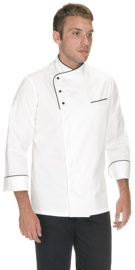 Academy White/Black Chef Jacket