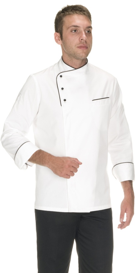 Academy White/Black Chef Jacket