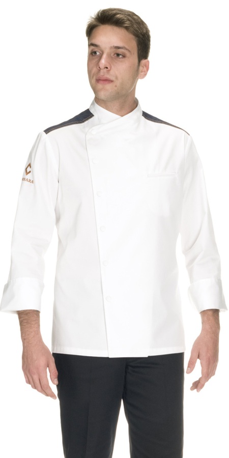 Romeo White/Jeans Chef Jacket