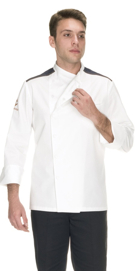 Romeo White/Jeans Chef Jacket