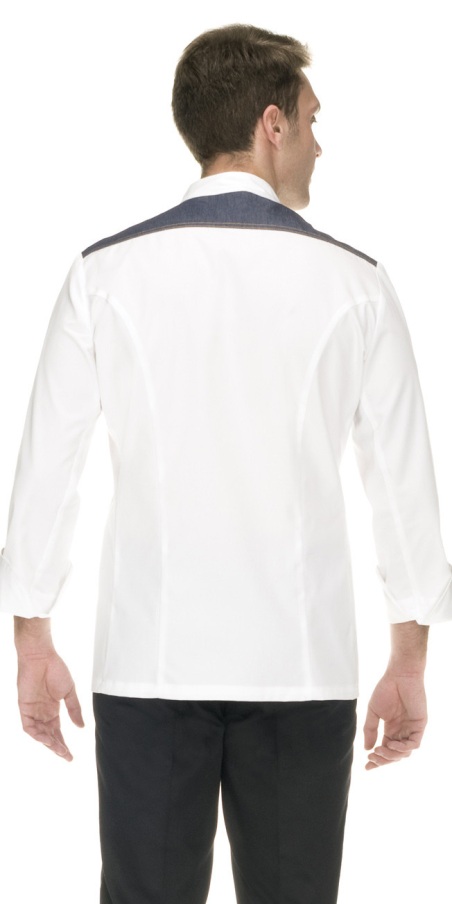 Romeo White/Jeans Chef Jacket