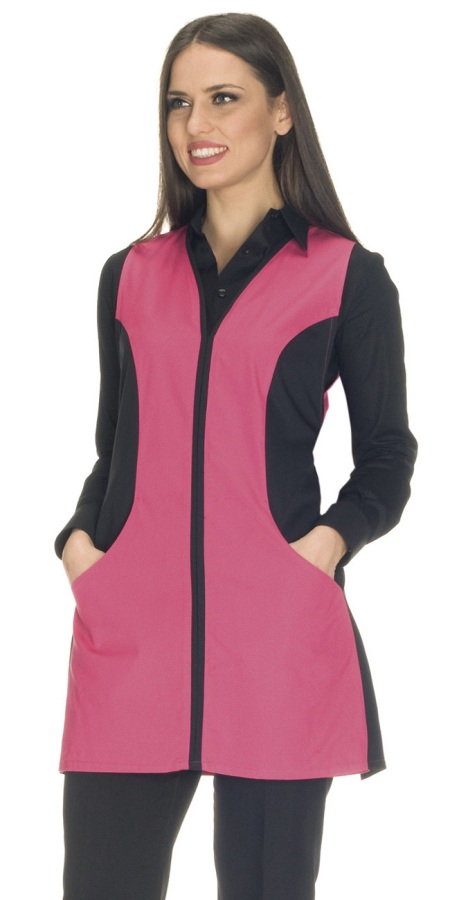 Scamiciata Eva Fucsia/Nero