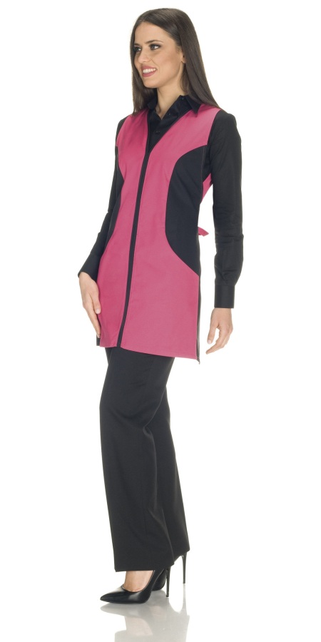 Scamiciata Eva Fucsia/Nero