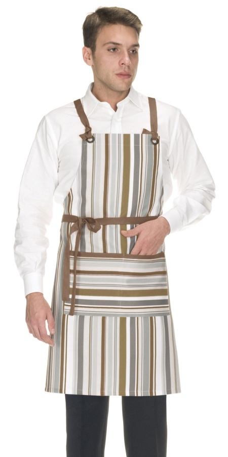 Orvieto Brown Spezia Striped Apron