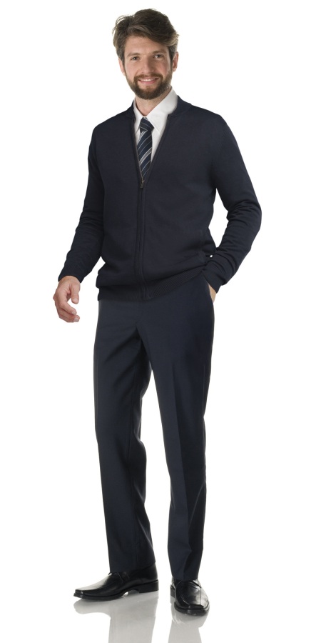 Navy Full Zip Cardigan